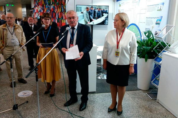 Stand of Belarusian NPP opened in IAEA