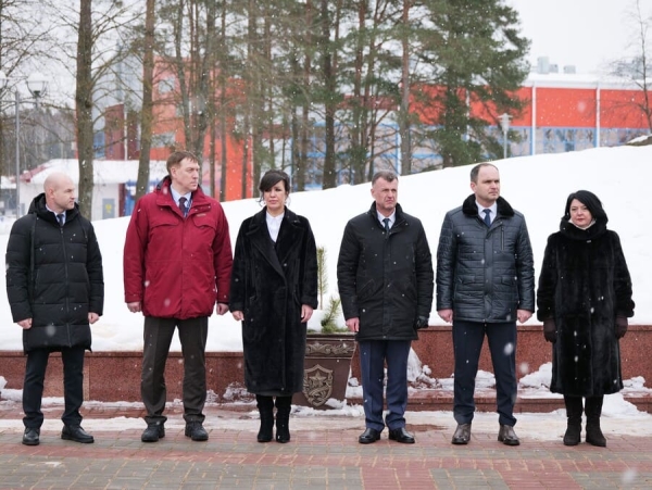 Representatives of Belarusian NPP honored the memory of the defenders of the Fatherland and the Armed Forces of the Republic of Belarus