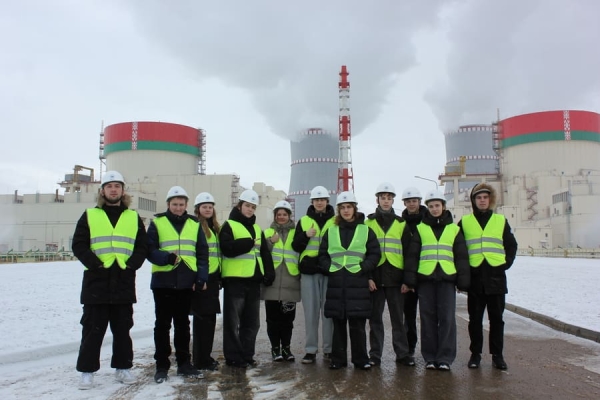 The first shift of students from Technopark this year visited the site of  Belarusian NPP